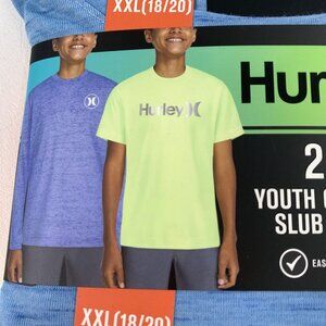 Hurley Boys XXL 2-pack Shirt Graphic Tee and Slub Long Sleeve Shirt 18/20